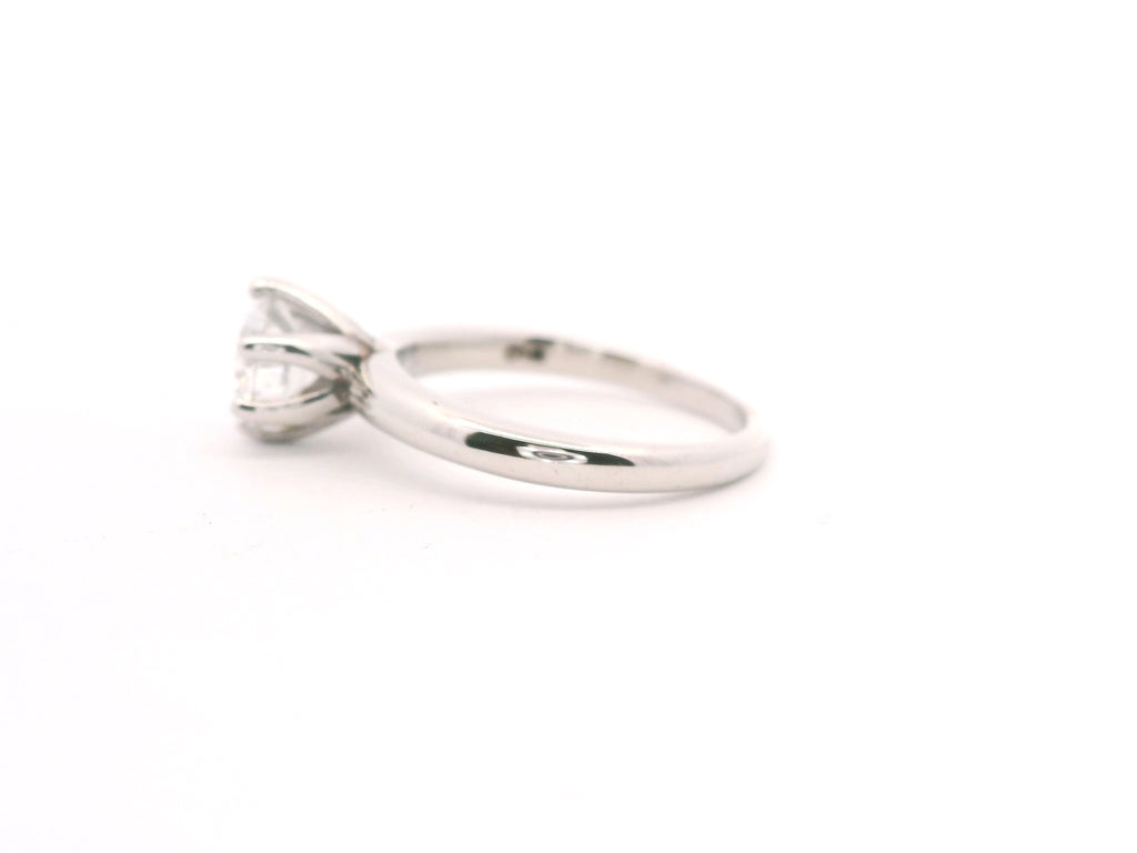 Anillo Brillante 0.79 cts Oro Blanco 14k
