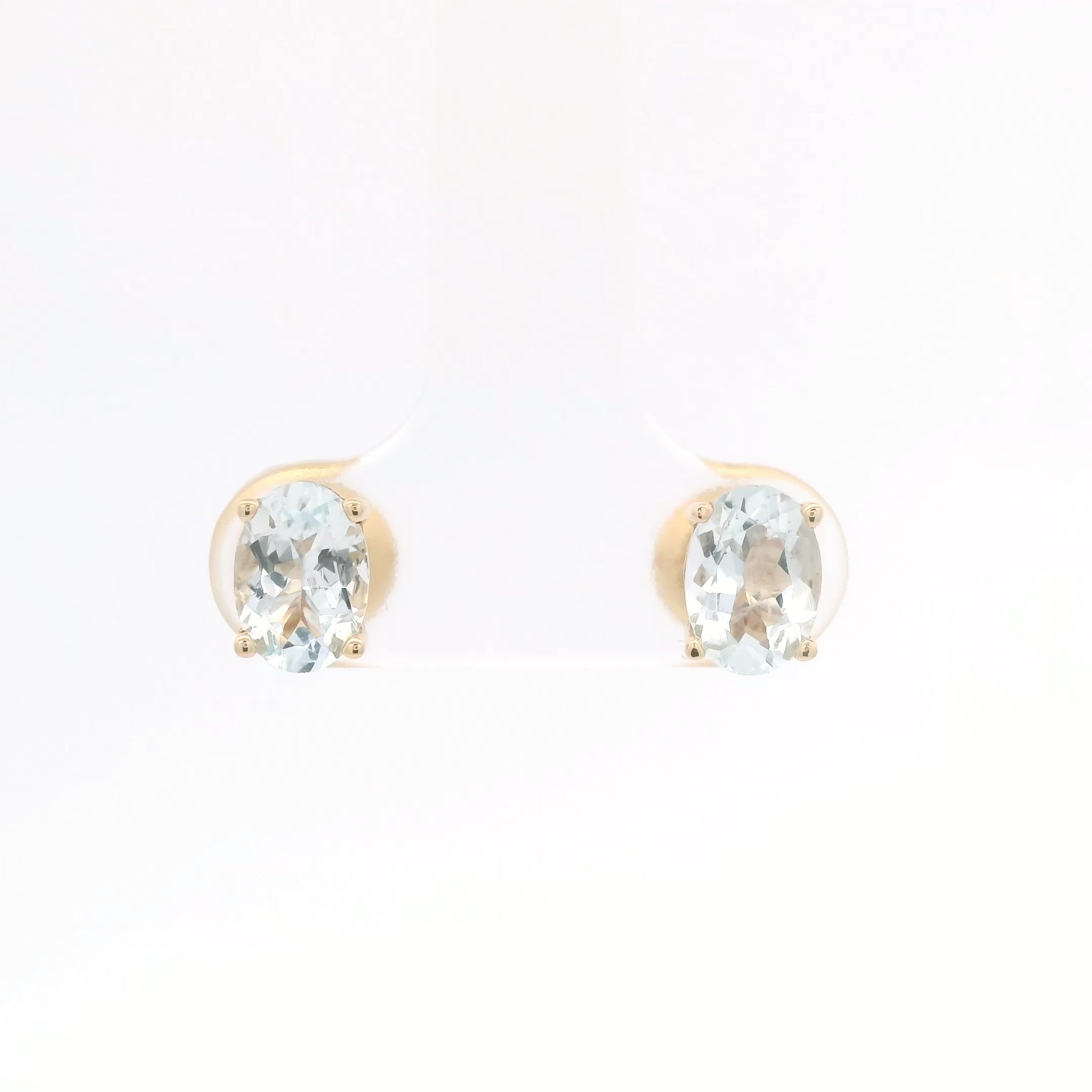 Aretes Aquamarina Oval