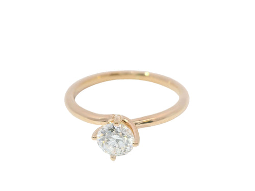 Anillo Brillante 0.46 cts Oro Rosa 14k