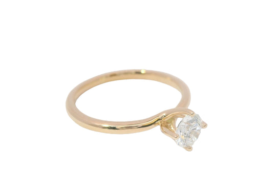 Anillo Brillante 0.46 cts Oro Rosa 14k