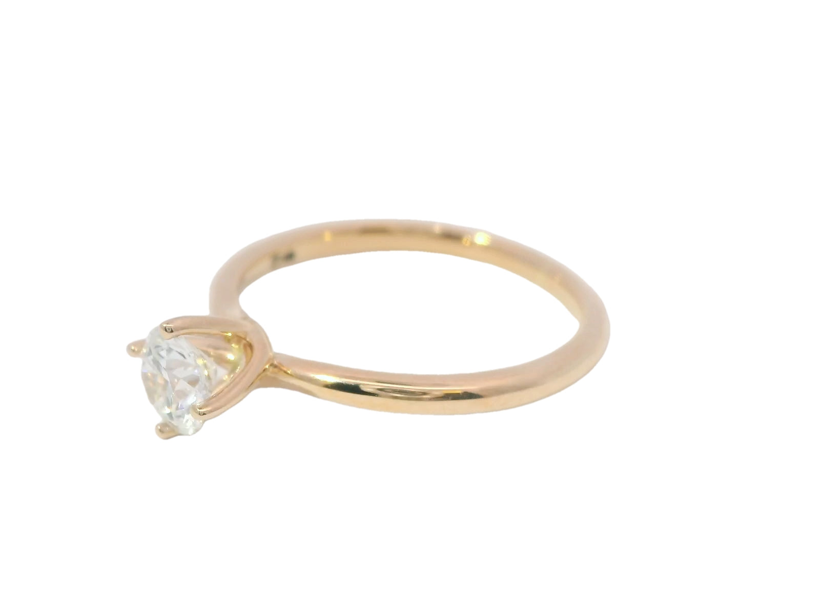 Anillo Brillante 0.46 cts Oro Rosa 14k