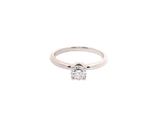 Anillo Brillante 0.41 cts Oro Blanco 14k