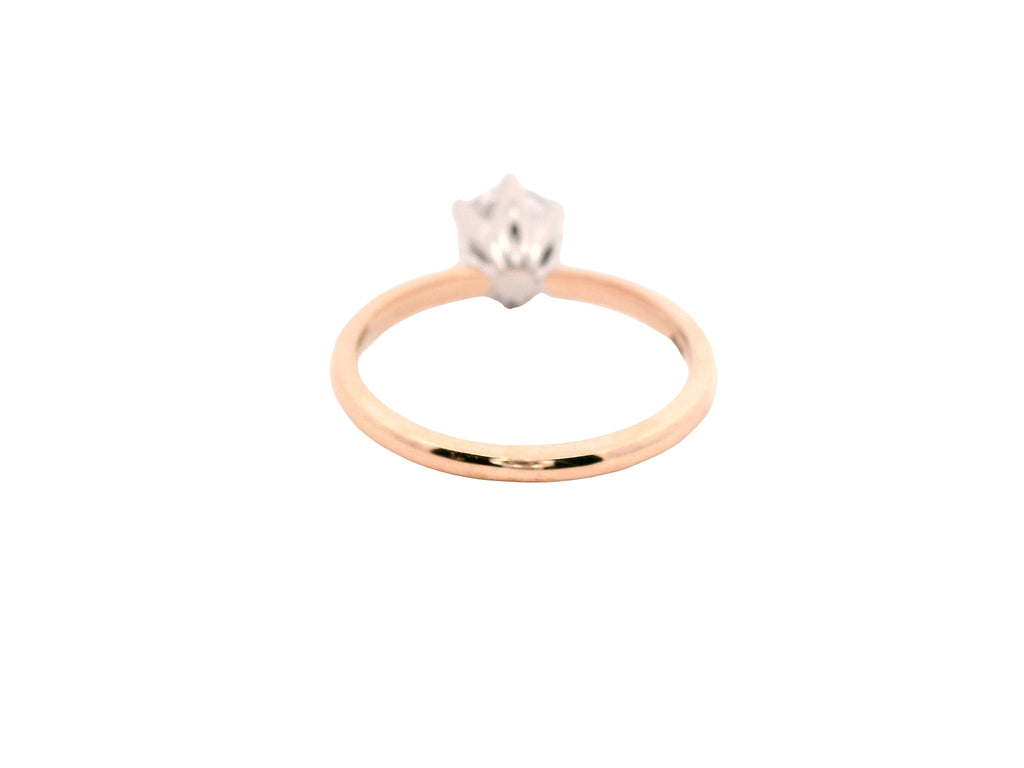 Anillo Brillante 0.96 cts Oro Rosa 14k