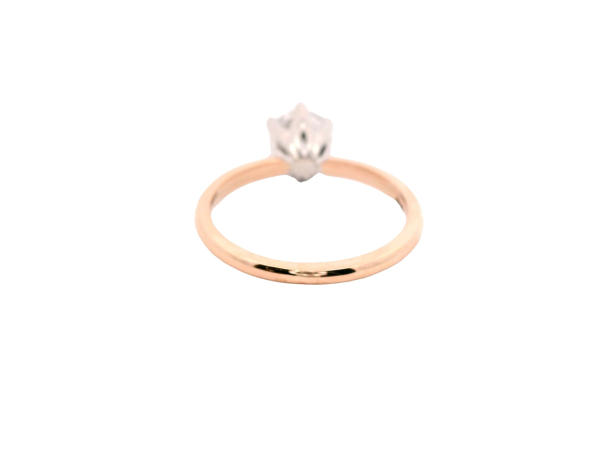 Anillo Brillante 0.96 cts Oro Rosa 14k