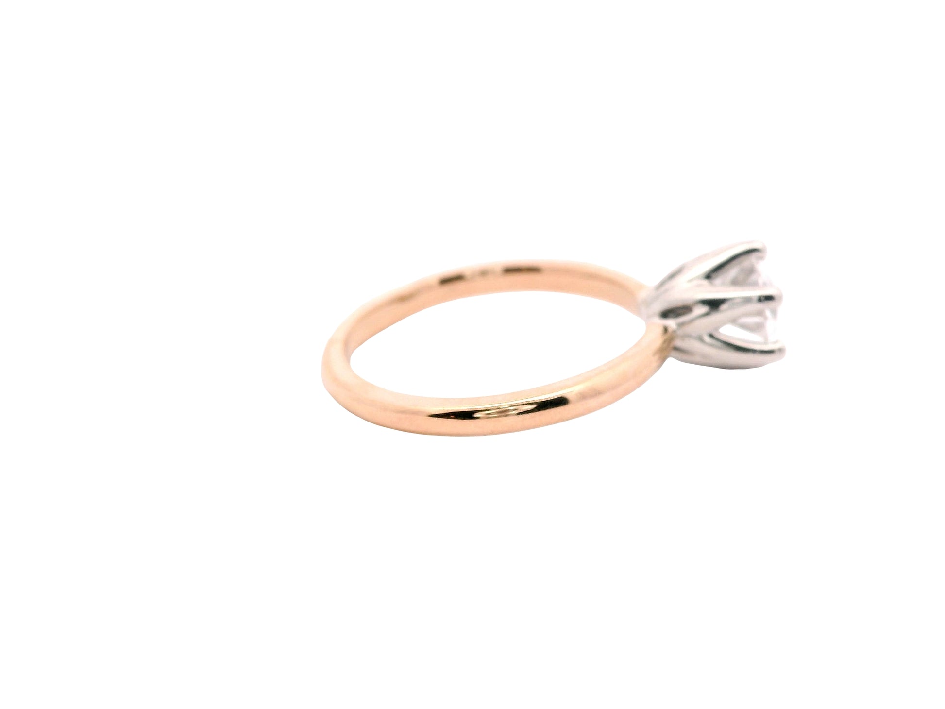 Anillo Brillante 0.96 cts Oro Rosa 14k