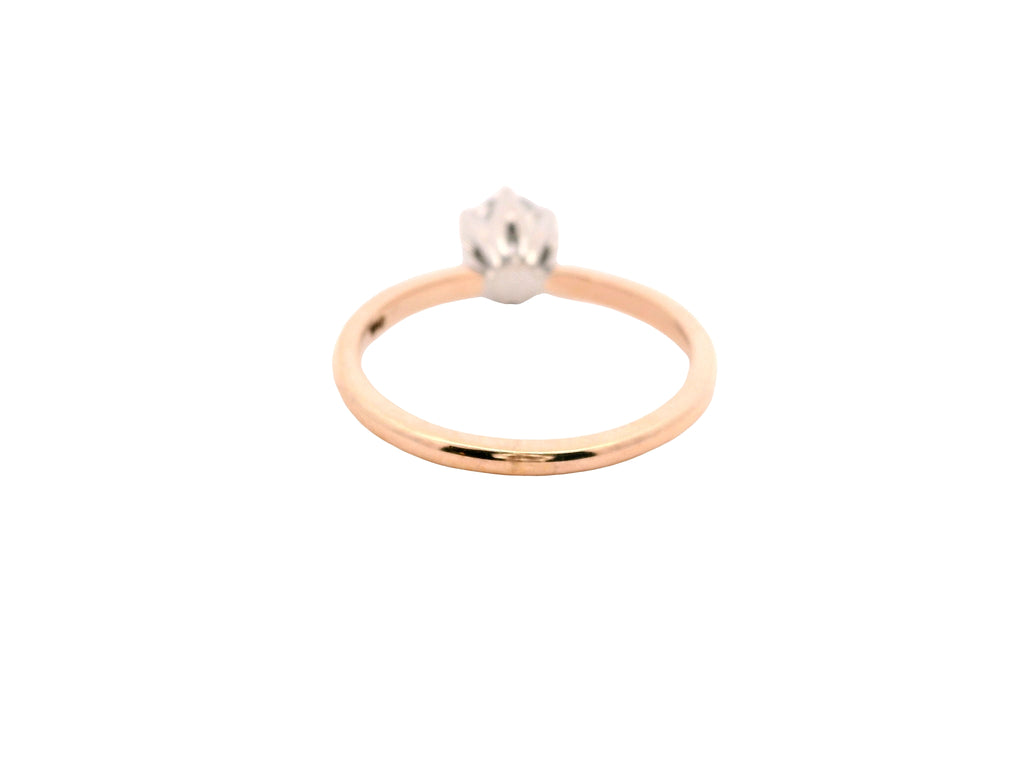 Anillo Brillante 0.65 cts Oro Rosa 14k