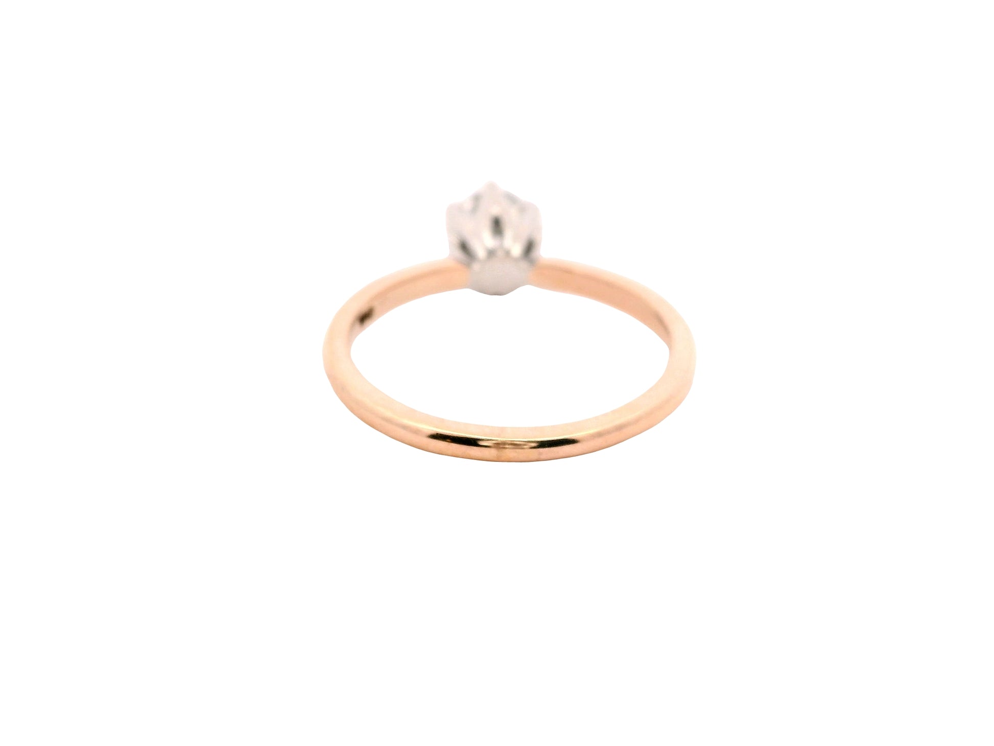 Anillo Brillante 0.65 cts Oro Rosa 14k