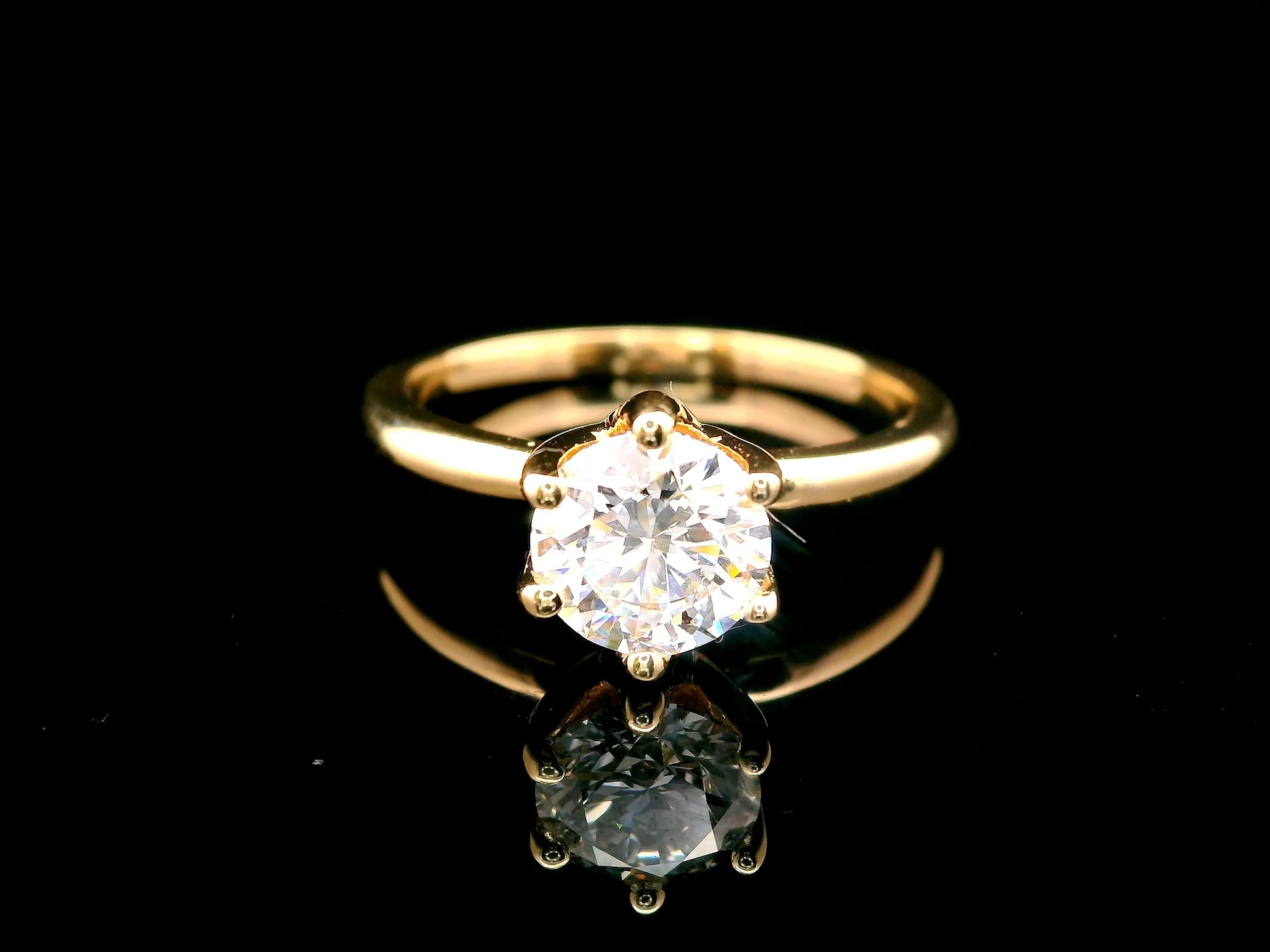 Anillo Brillante 1.03 cts Oro Amarillo 14k
