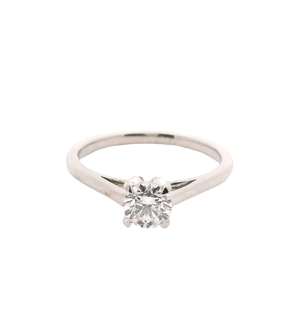 Anillo Brillante 0.56 cts Oro Blanco 14k