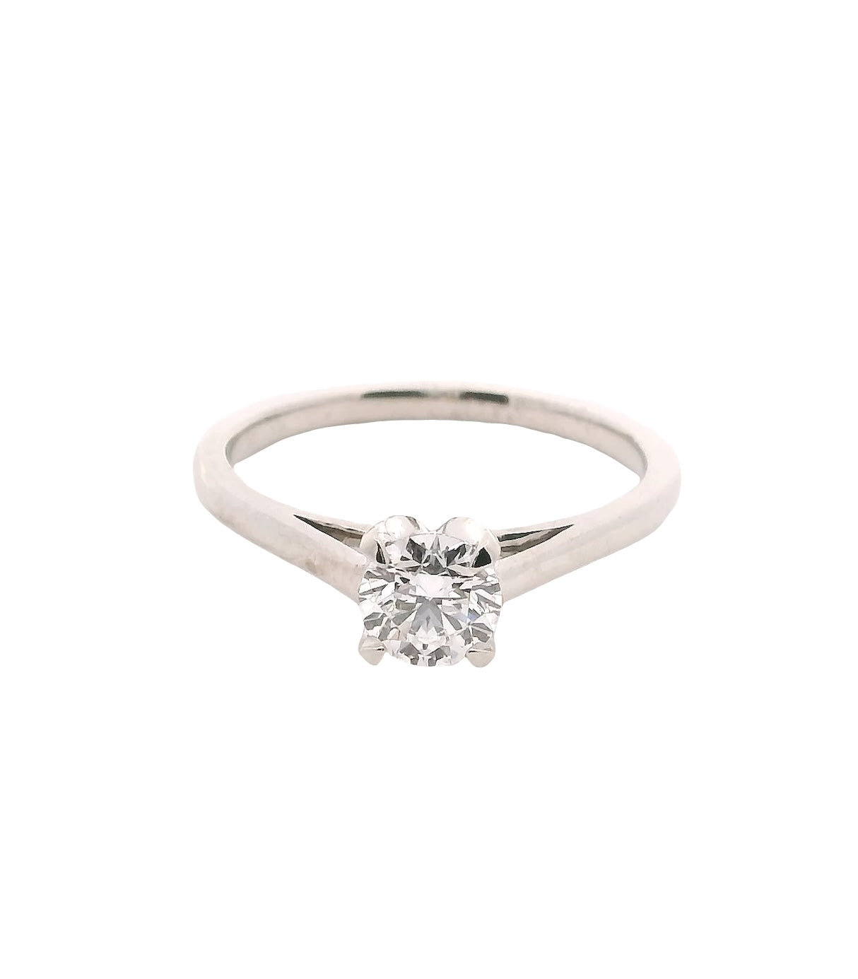 Anillo Brillante 0.56 cts Oro Blanco 14k