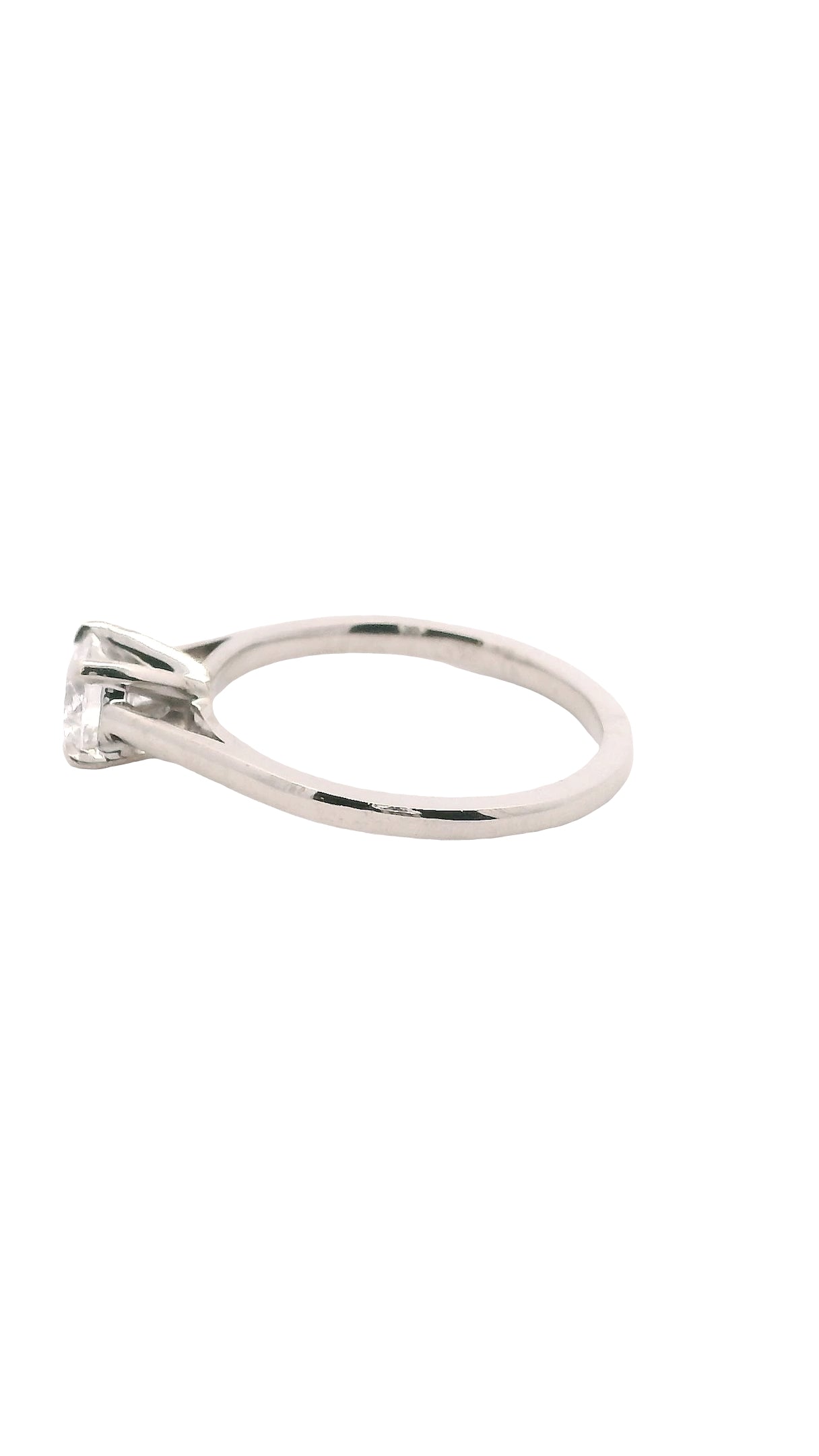 Anillo Brillante 0.56 cts Oro Blanco 14k