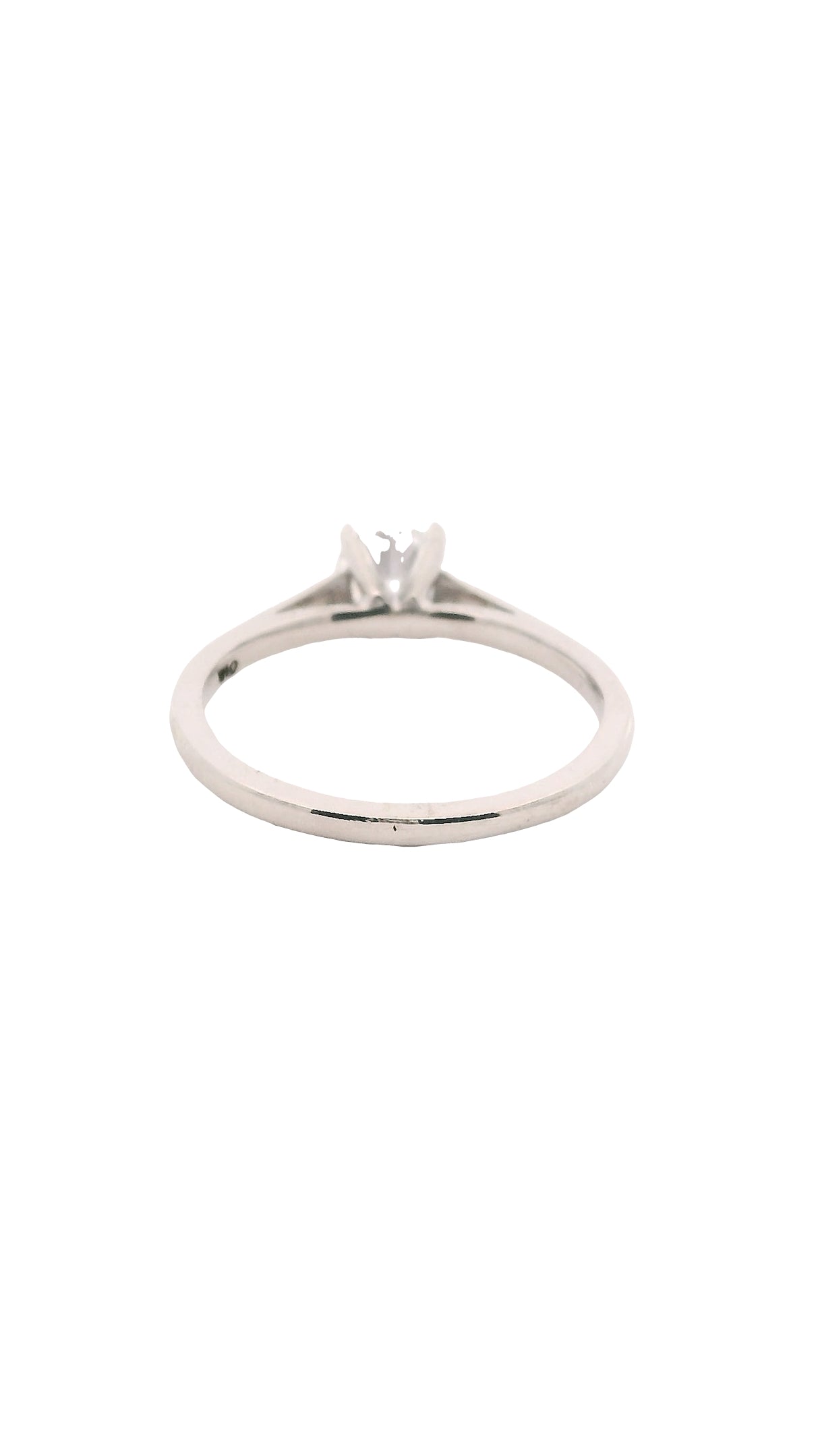 Anillo Brillante 0.56 cts Oro Blanco 14k
