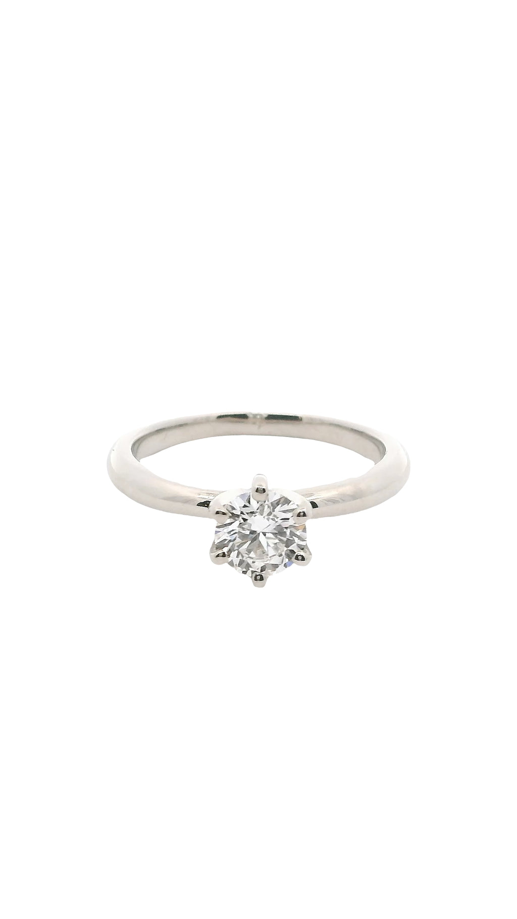 Anillo Brillante 0.66 cts Oro Blanco 14k