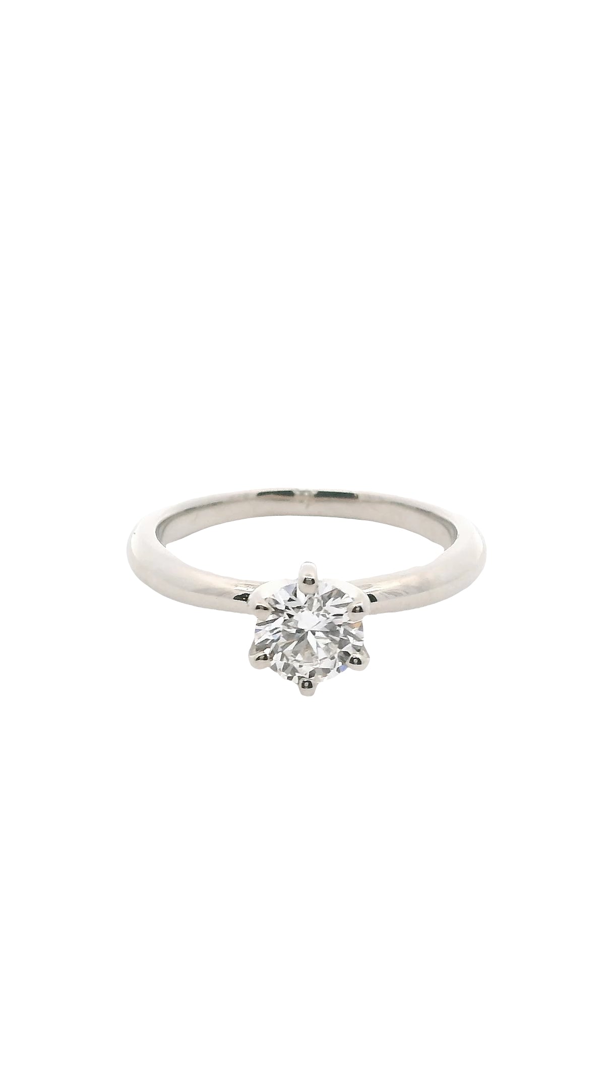 Anillo Brillante 0.66 cts Oro Blanco 14k