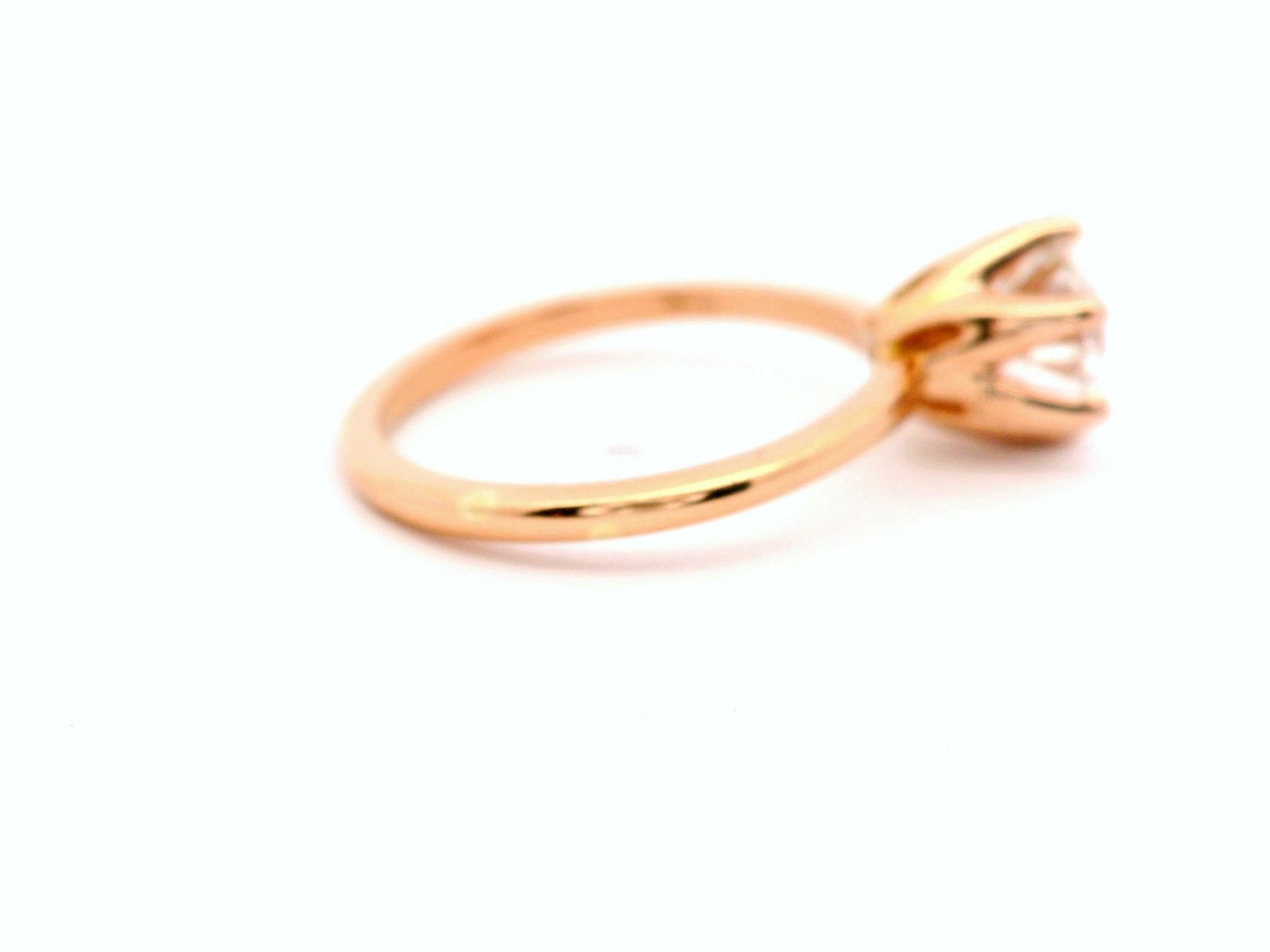 Anillo Brillante 1.19 cts Oro Rosa 14k