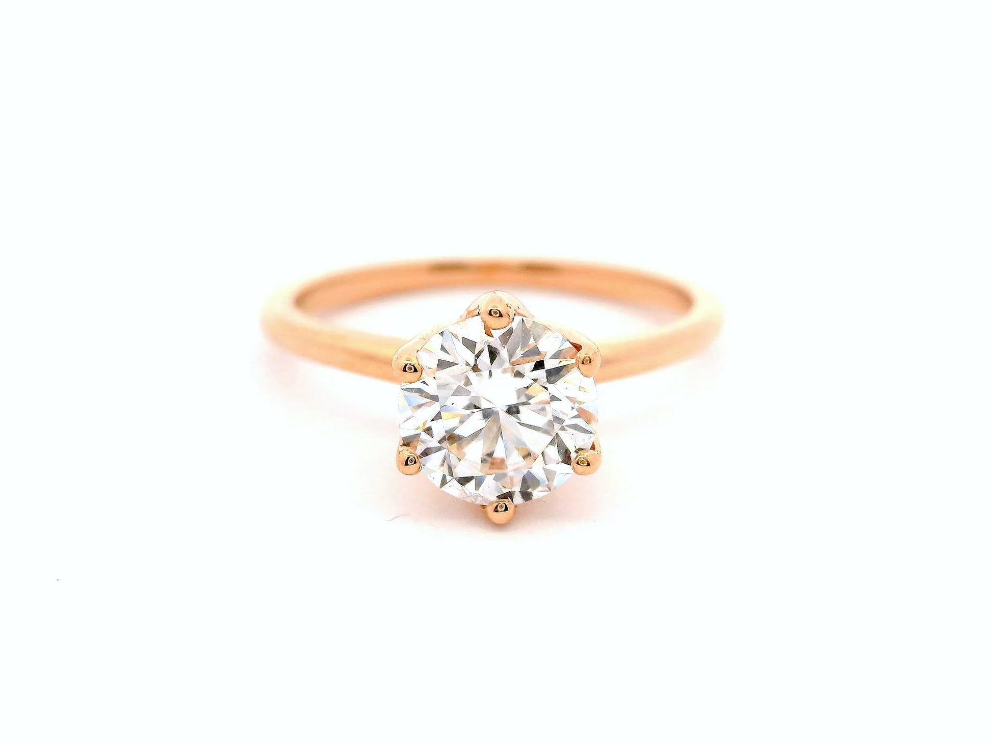 Anillo Brillante 1.19 cts Oro Rosa 14k