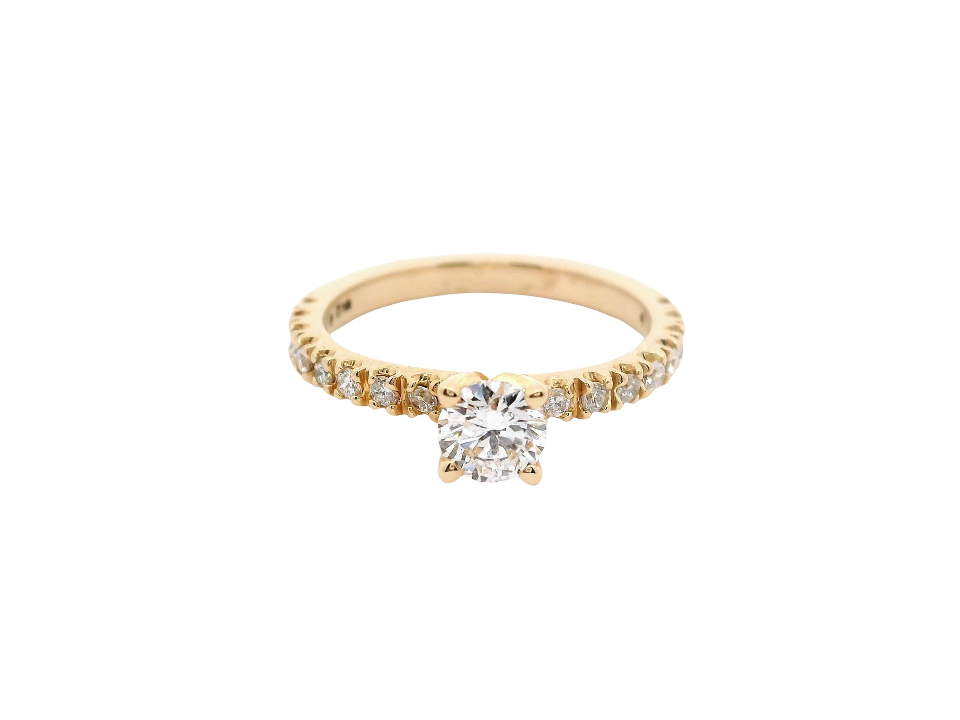 Anillo Brillante 0.43 cts con Churumbela Oro Amarillo 14k