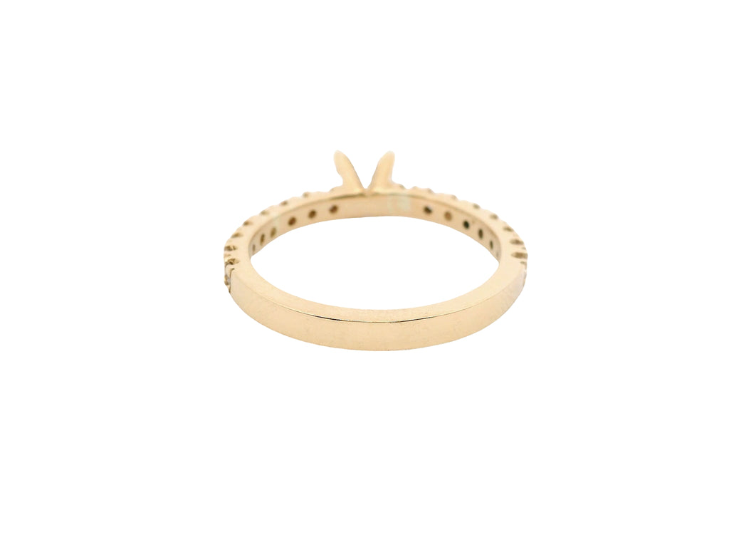 Anillo Brillante 0.43 cts con Churumbela Oro Amarillo 14k