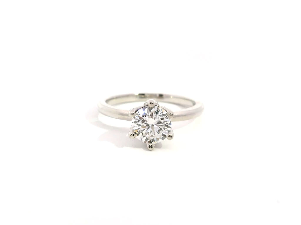 Anillo Brillante 0.94 cts Oro Blanco 14k