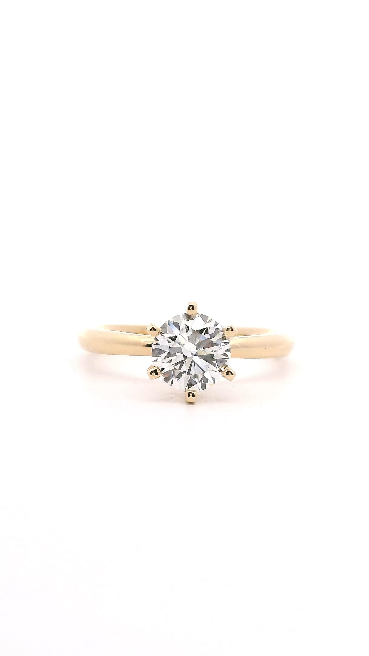 Anillo Brillante 1.09 cts Oro Amarillo 14k