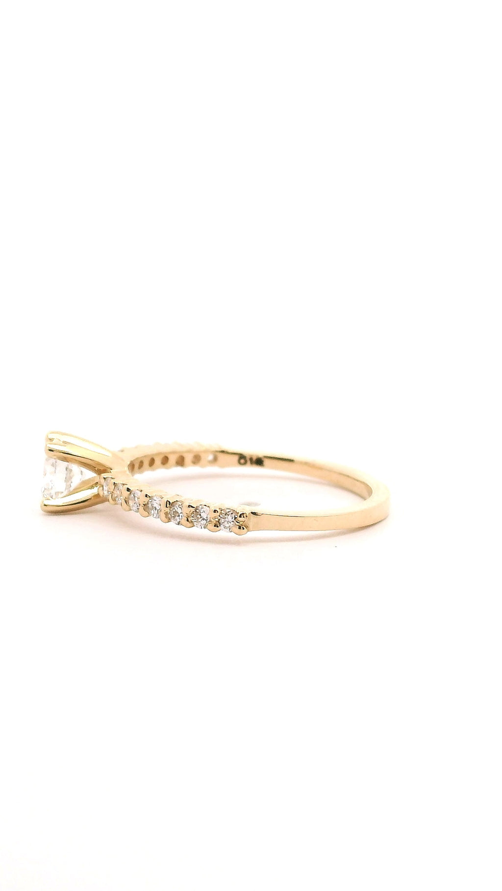 Anillo Brillante 0.43 cts con Churumbela Oro Amarillo 14k