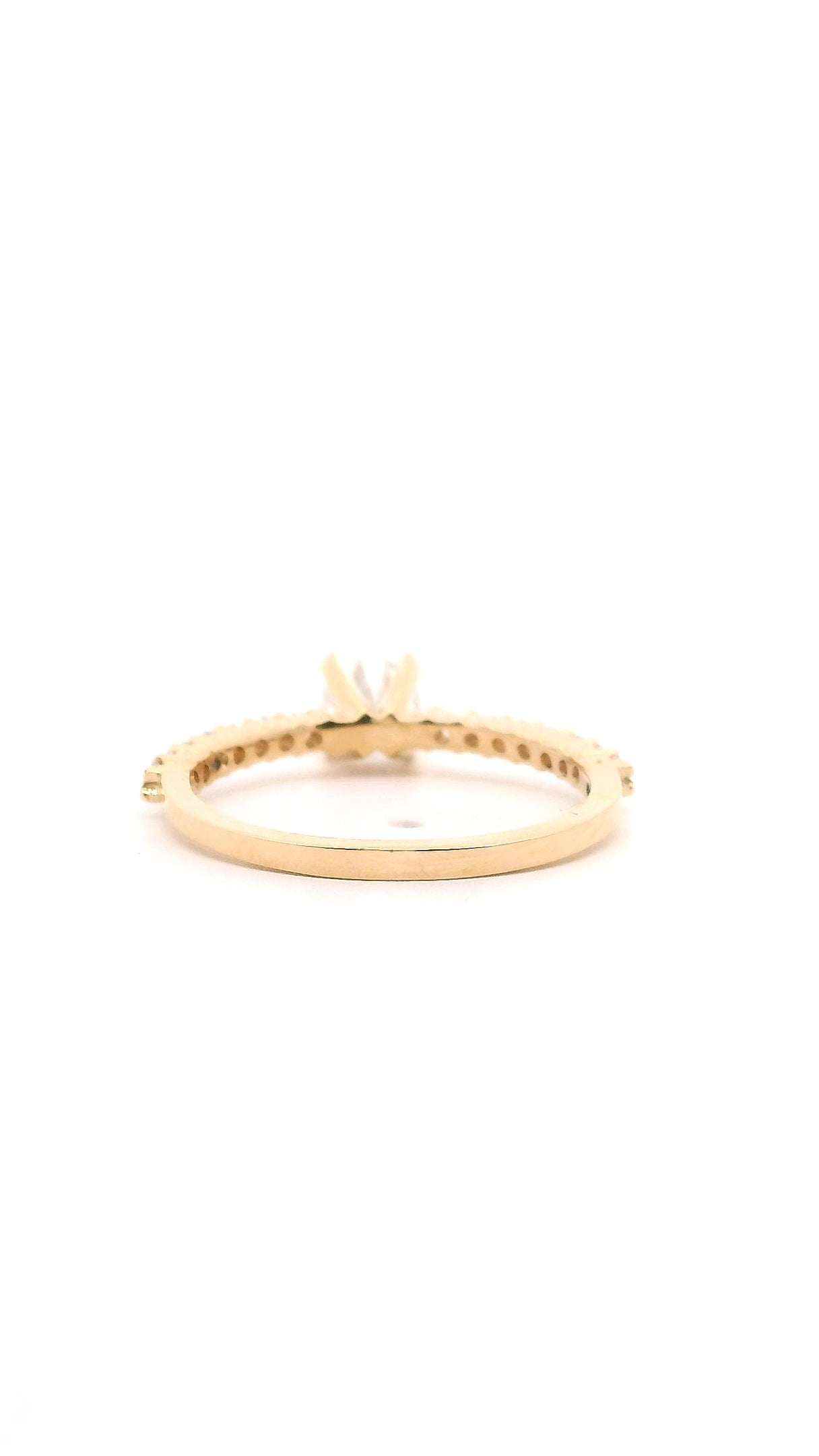 Anillo Brillante 0.43 cts con Churumbela Oro Amarillo 14k