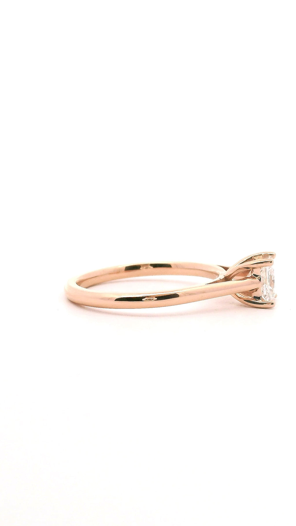Anillo Princess 0.7 cts Oro Rosa 14k