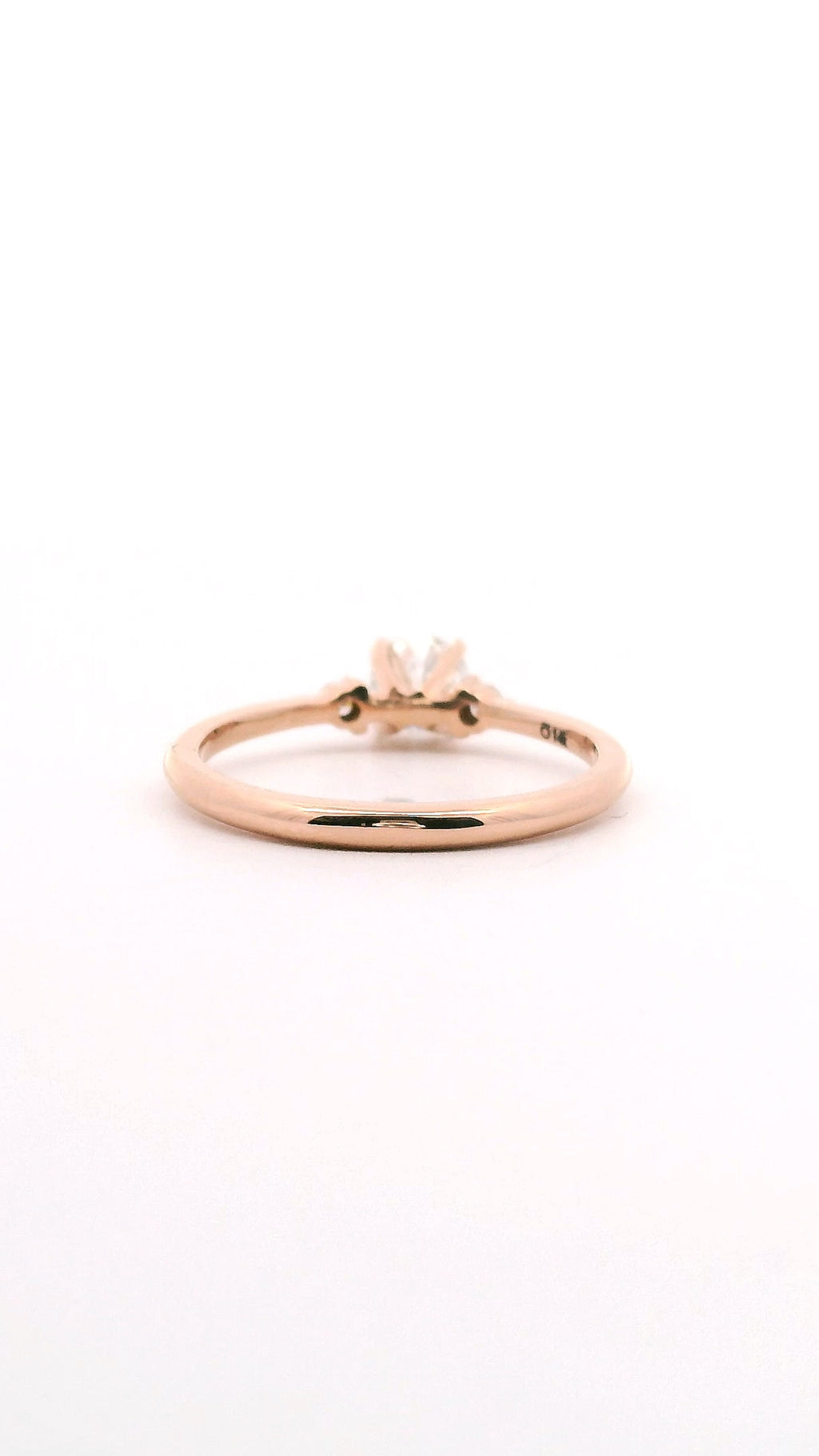 Anillo Brillante 0.41 cts con Churumbela Oro Rosa 14k
