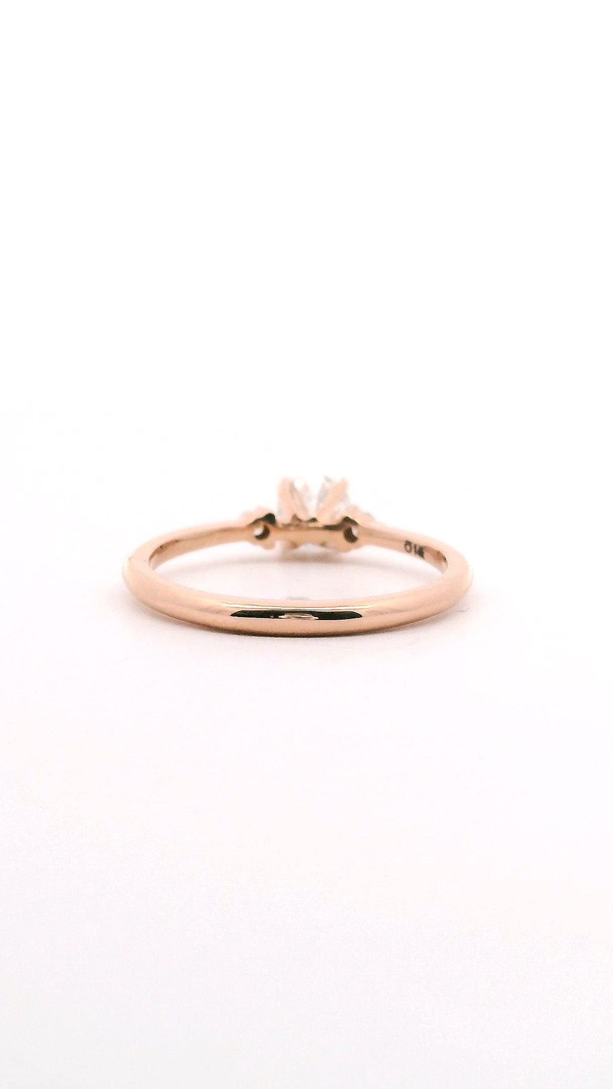 Anillo Brillante 0.41 cts con Churumbela Oro Rosa 14k