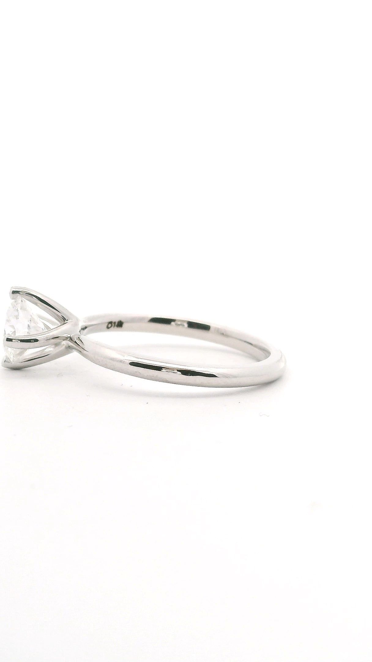 Anillo Brillante 0.94 cts Oro Blanco 14k