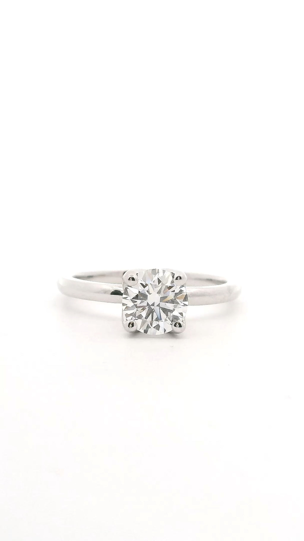 Anillo Brillante 0.96 cts Oro Blanco 14k