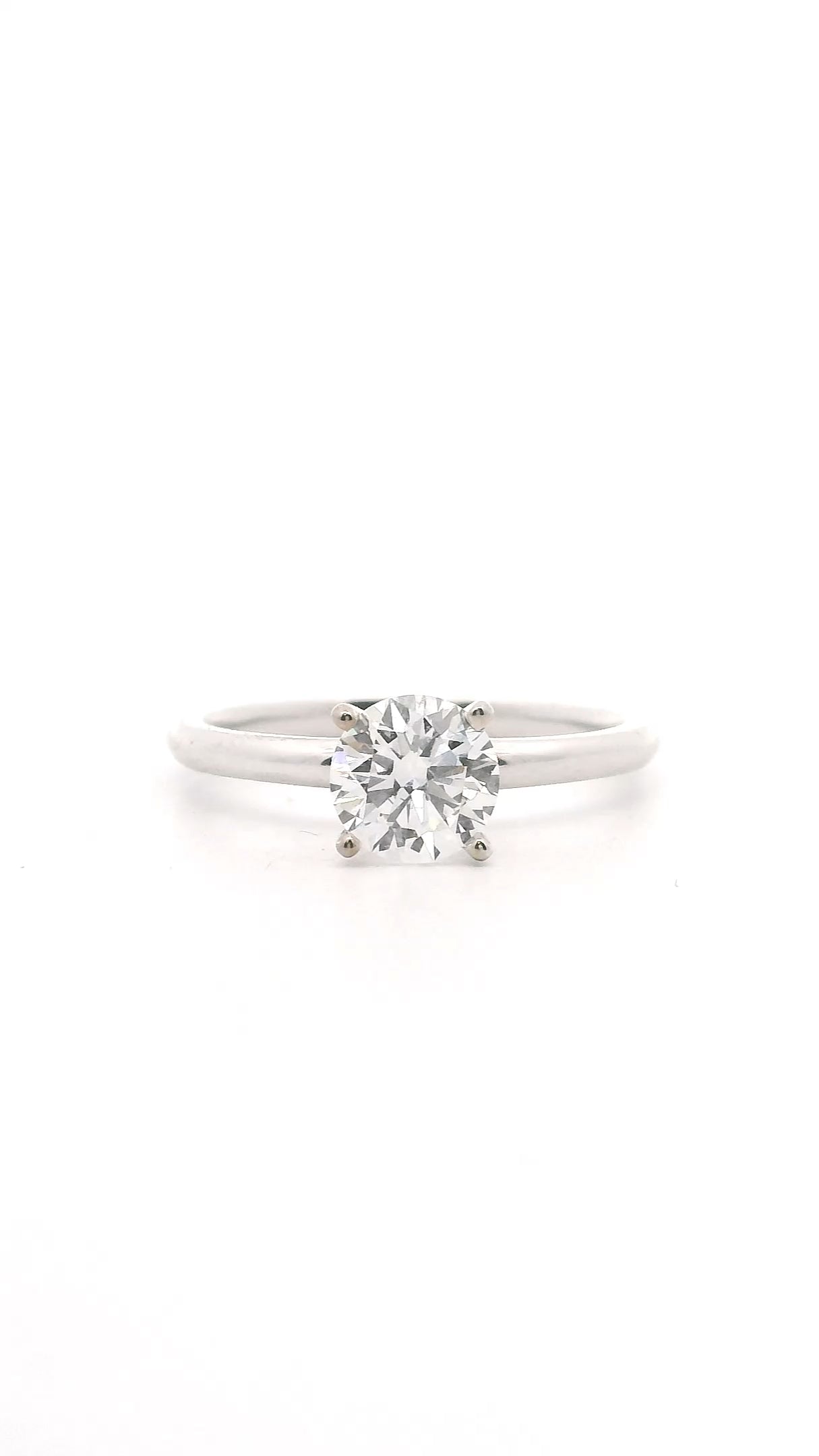 Anillo Brillante 0.71 cts Oro Blanco 14k