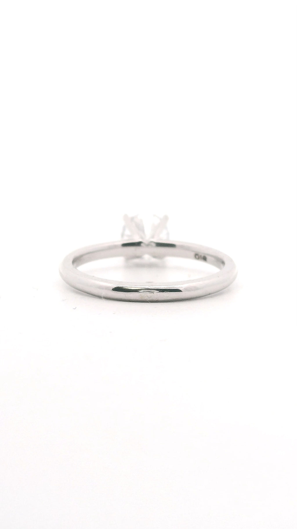 Anillo Brillante 0.8 cts Oro Blanco 14k