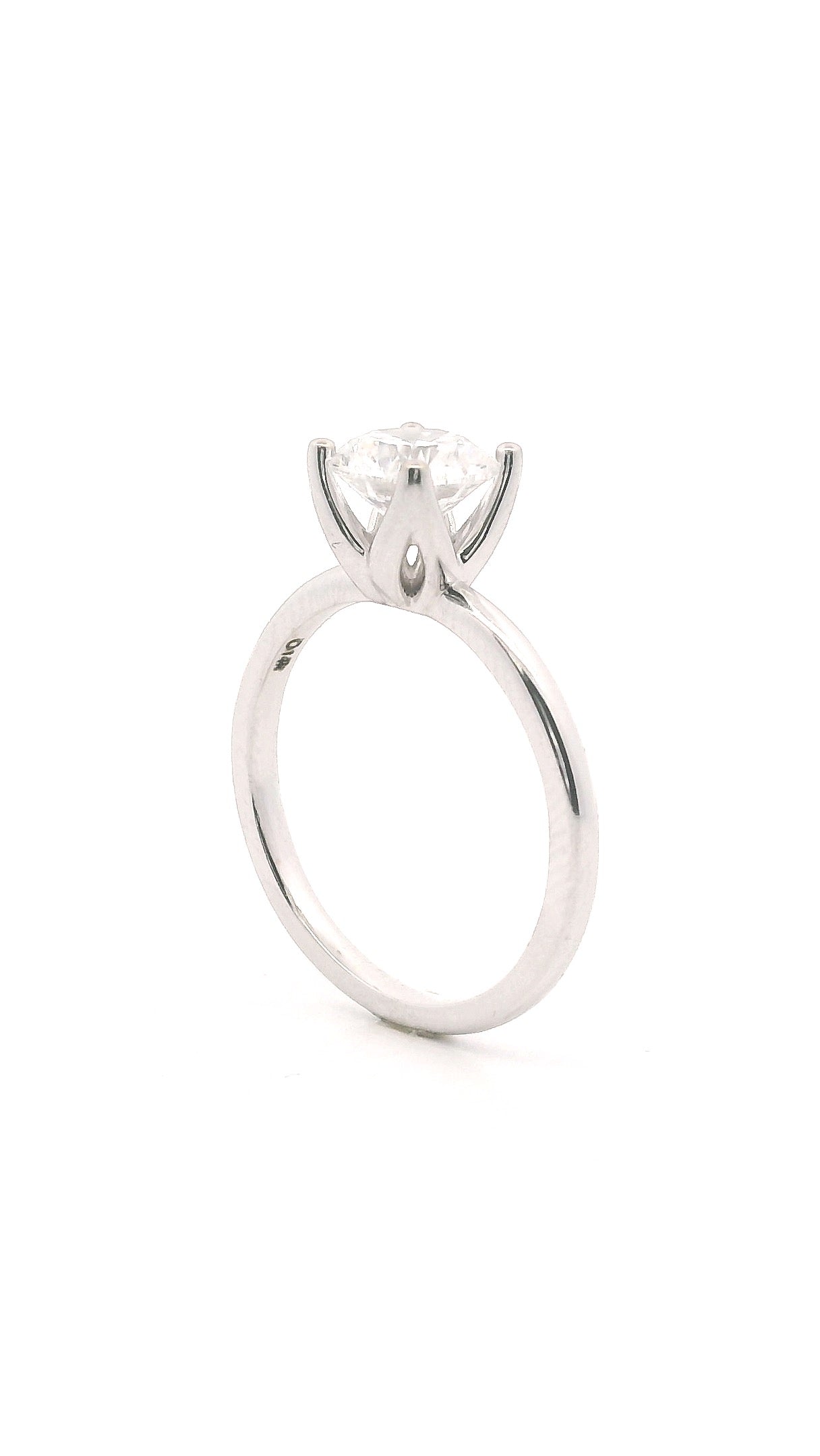 Anillo Brillante 1.19 cts Oro Blanco 14k