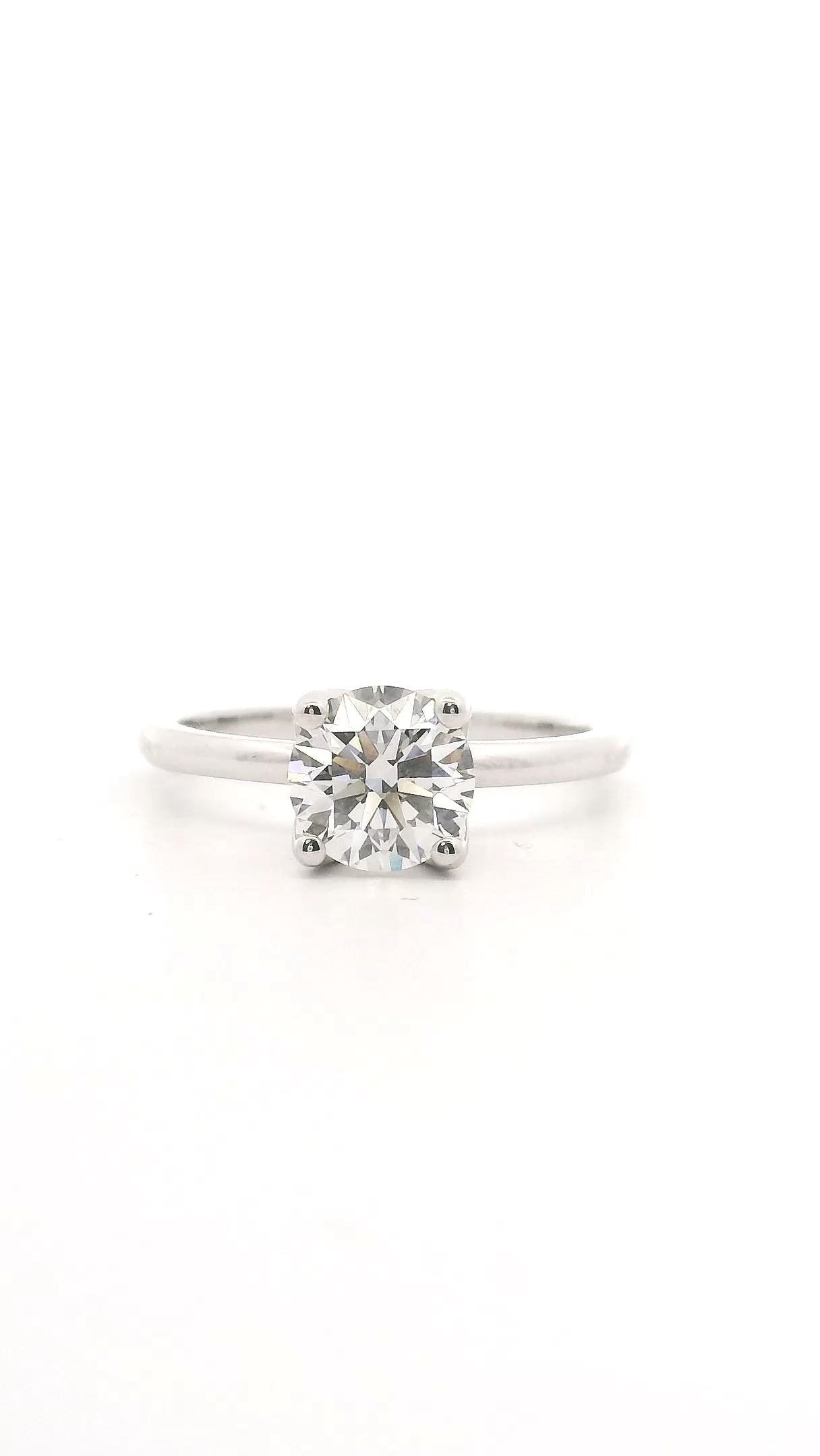 Anillo Brillante 1.19 cts Oro Blanco 14k