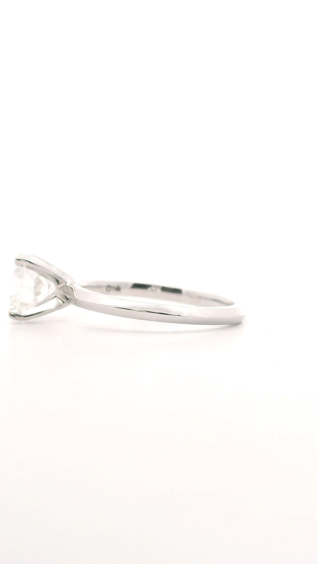 Anillo Brillante 1.39 cts Oro Blanco 14k