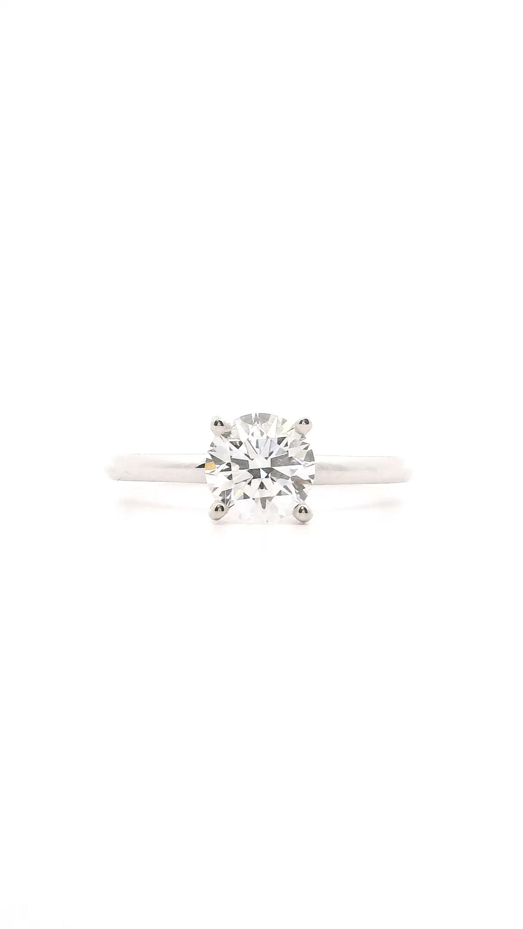 Anillo Brillante 0.66 cts Oro Blanco 14k