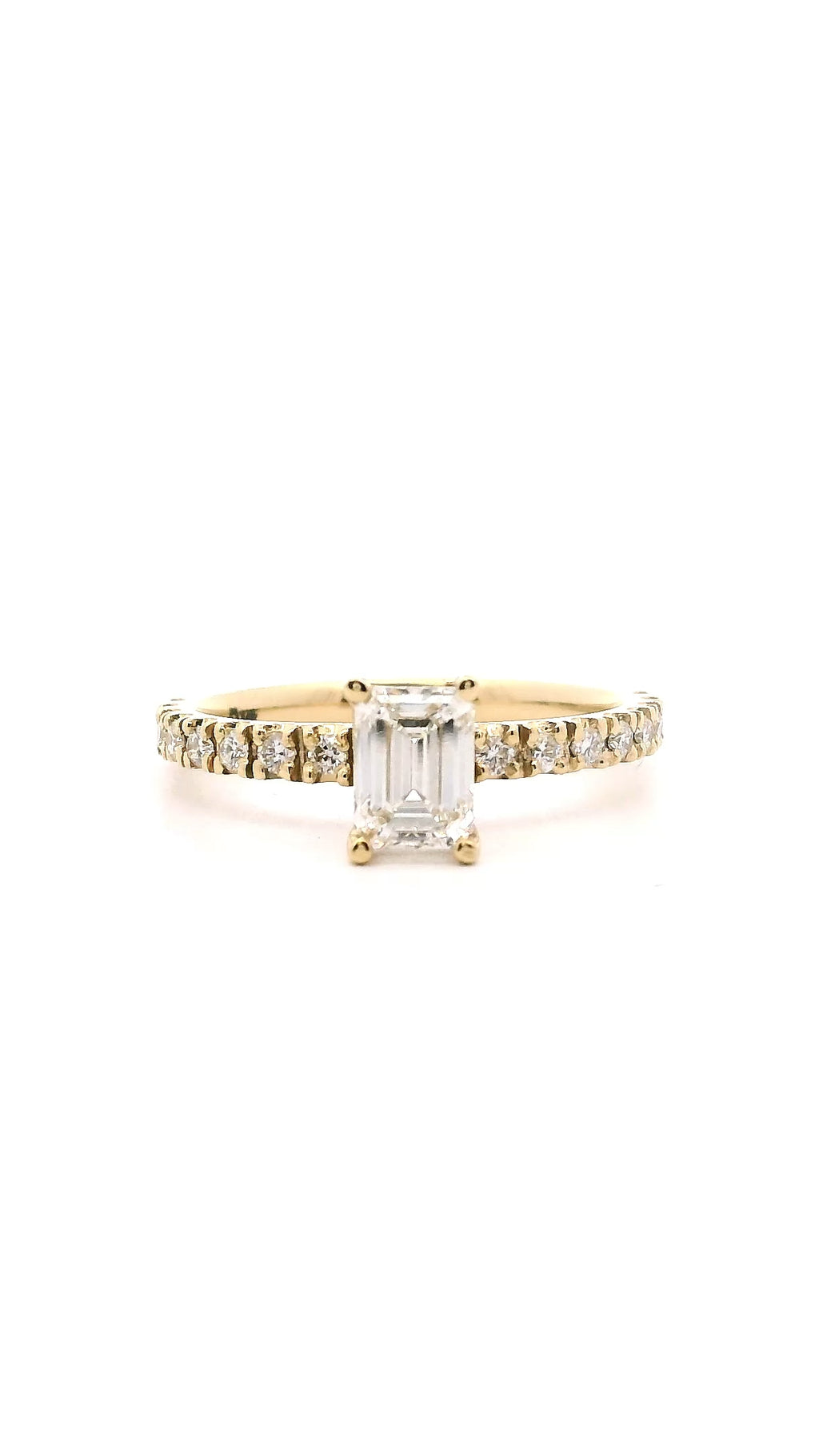 Anillo Emerald 0.72 cts con Churumbela Oro Amarillo 14k