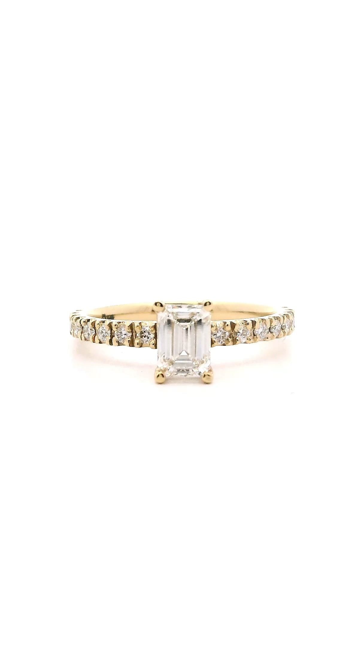 Anillo Emerald 0.72 cts con Churumbela Oro Amarillo 14k