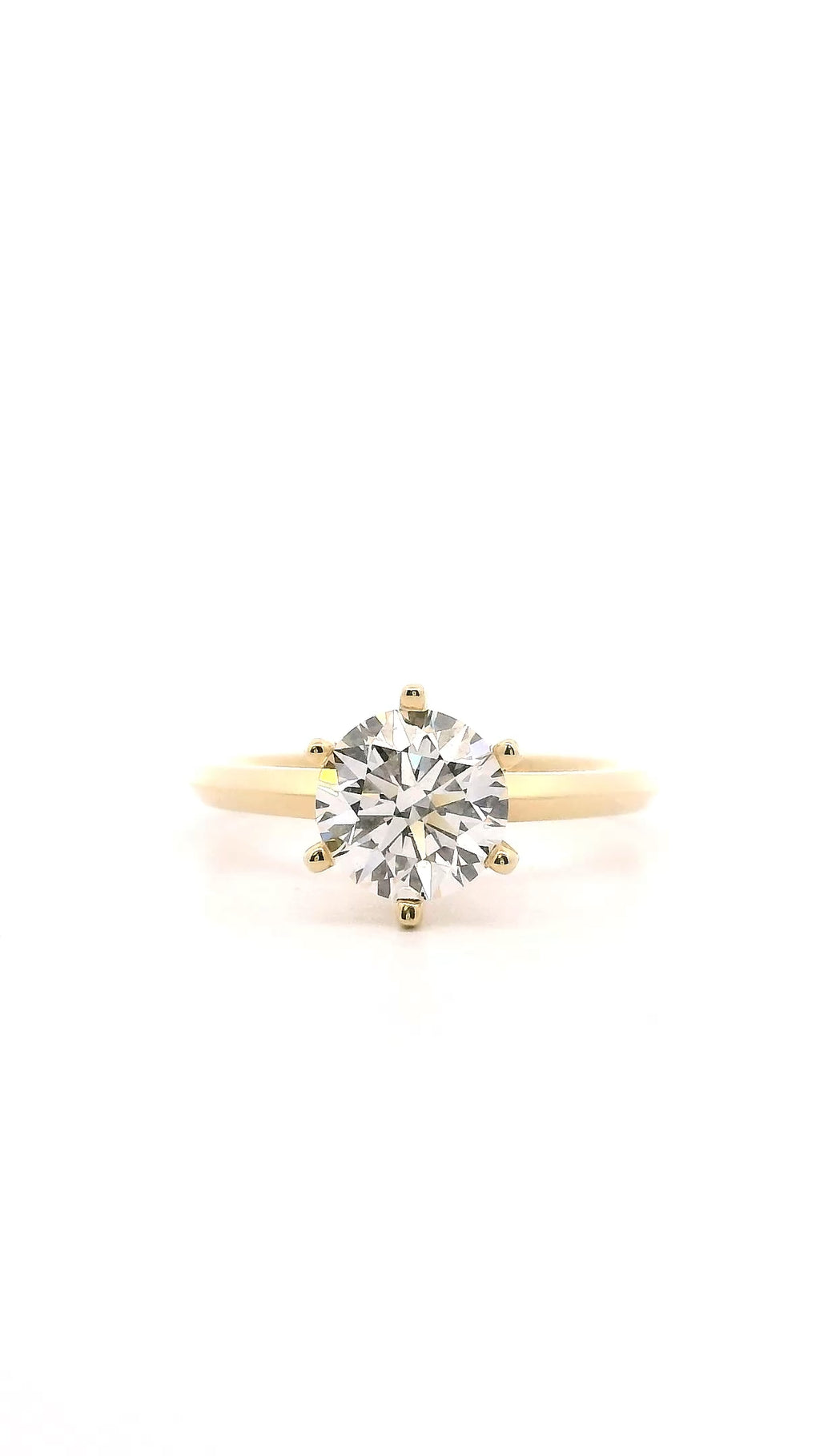 Anillo Brillante 1.41 cts Oro Amarillo 14k