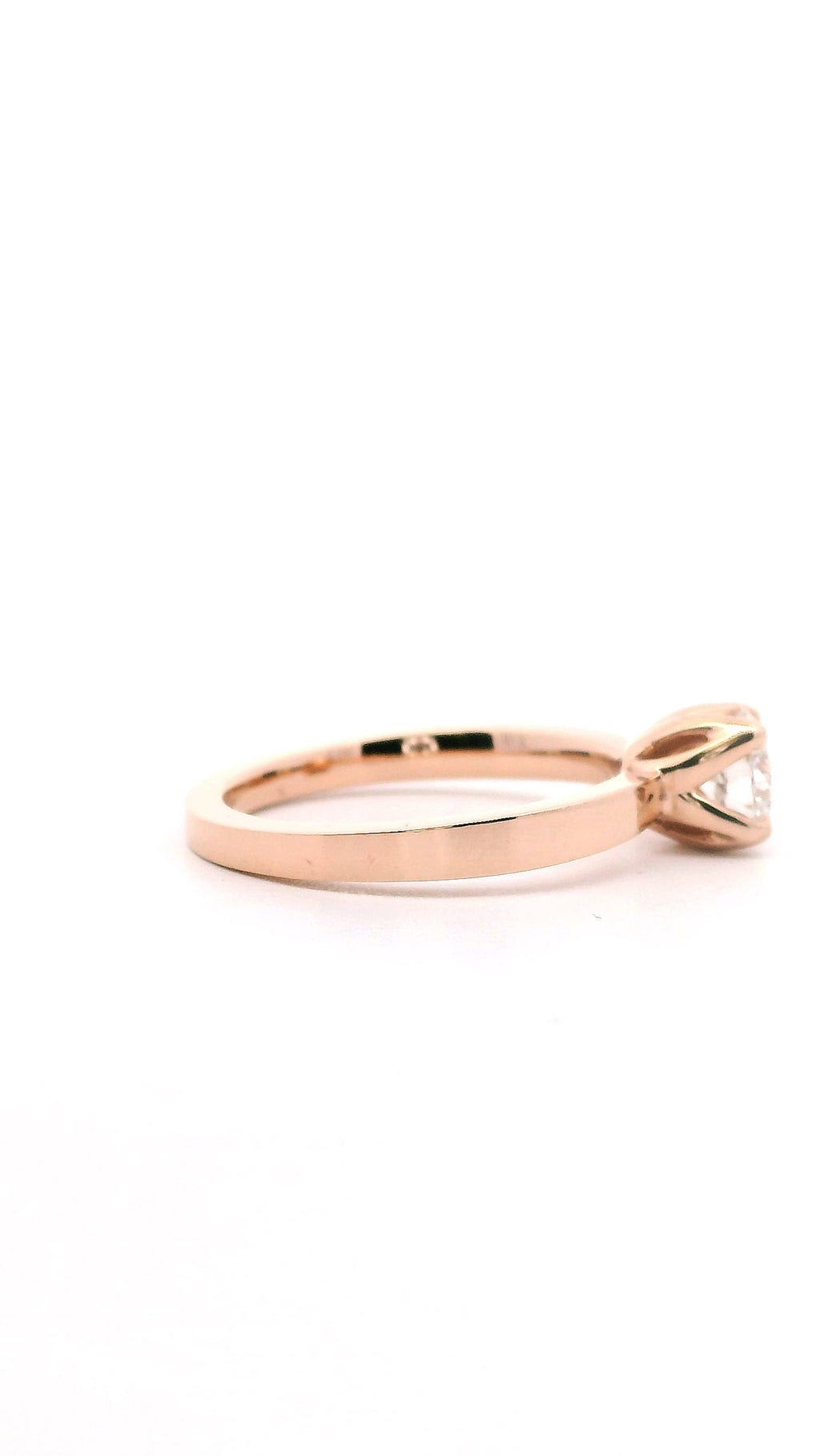 Anillo Brillante 0.58 cts Oro Rosa 14k