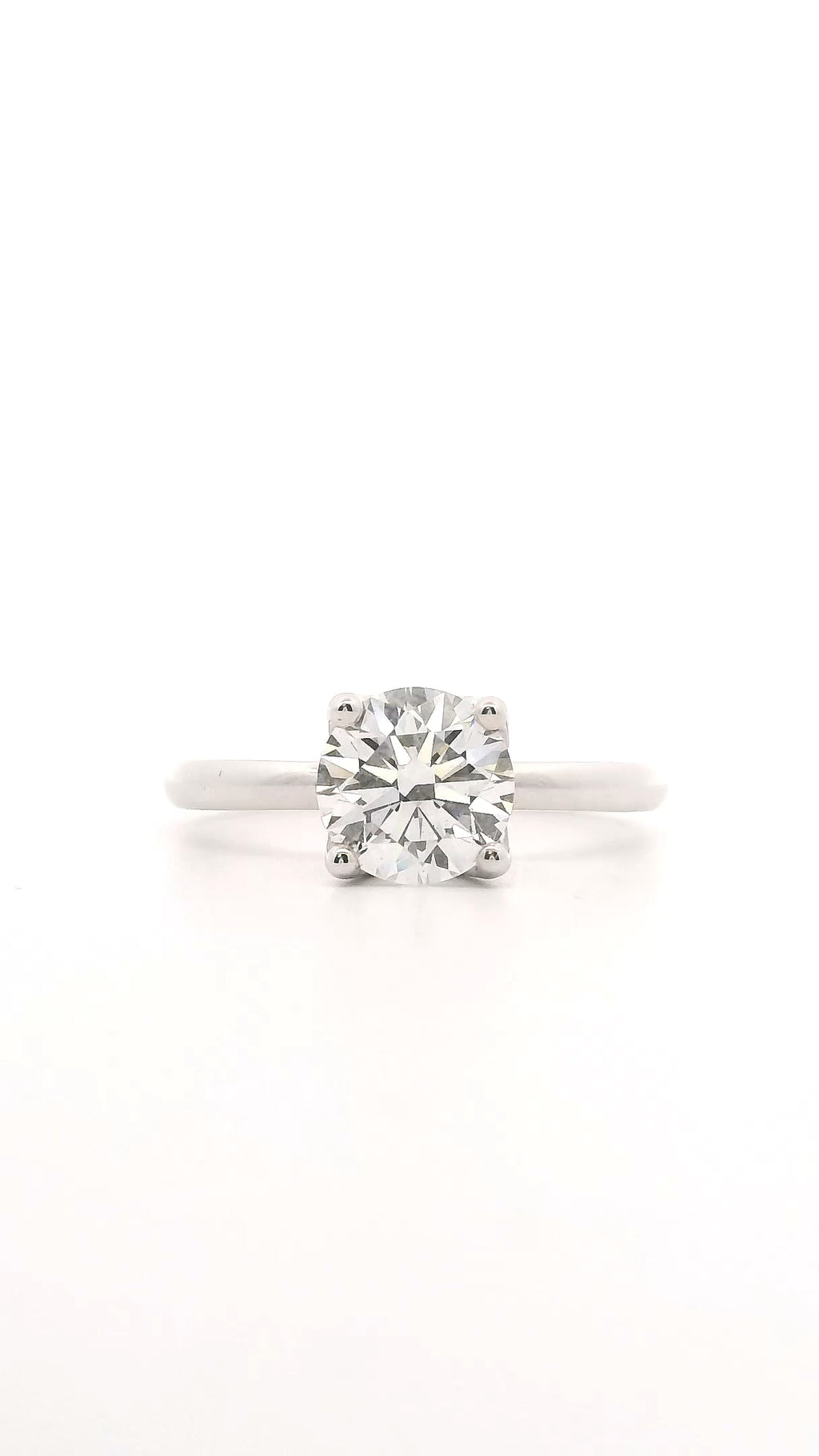 Anillo Brillante 1.28 cts Oro Blanco 14k