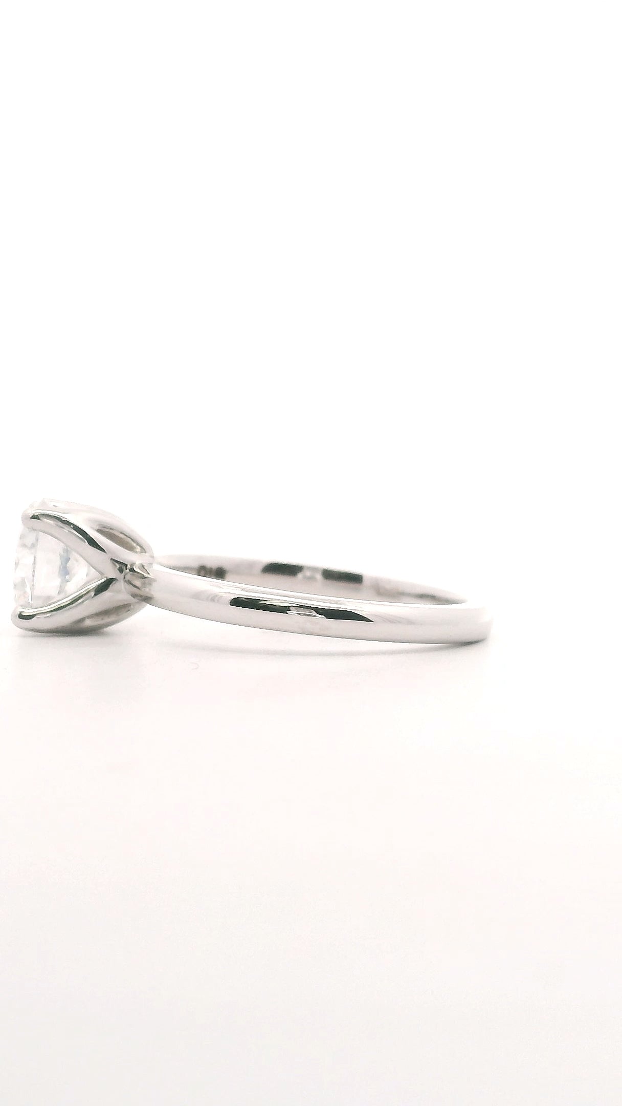 Anillo Brillante 1.28 cts Oro Blanco 14k