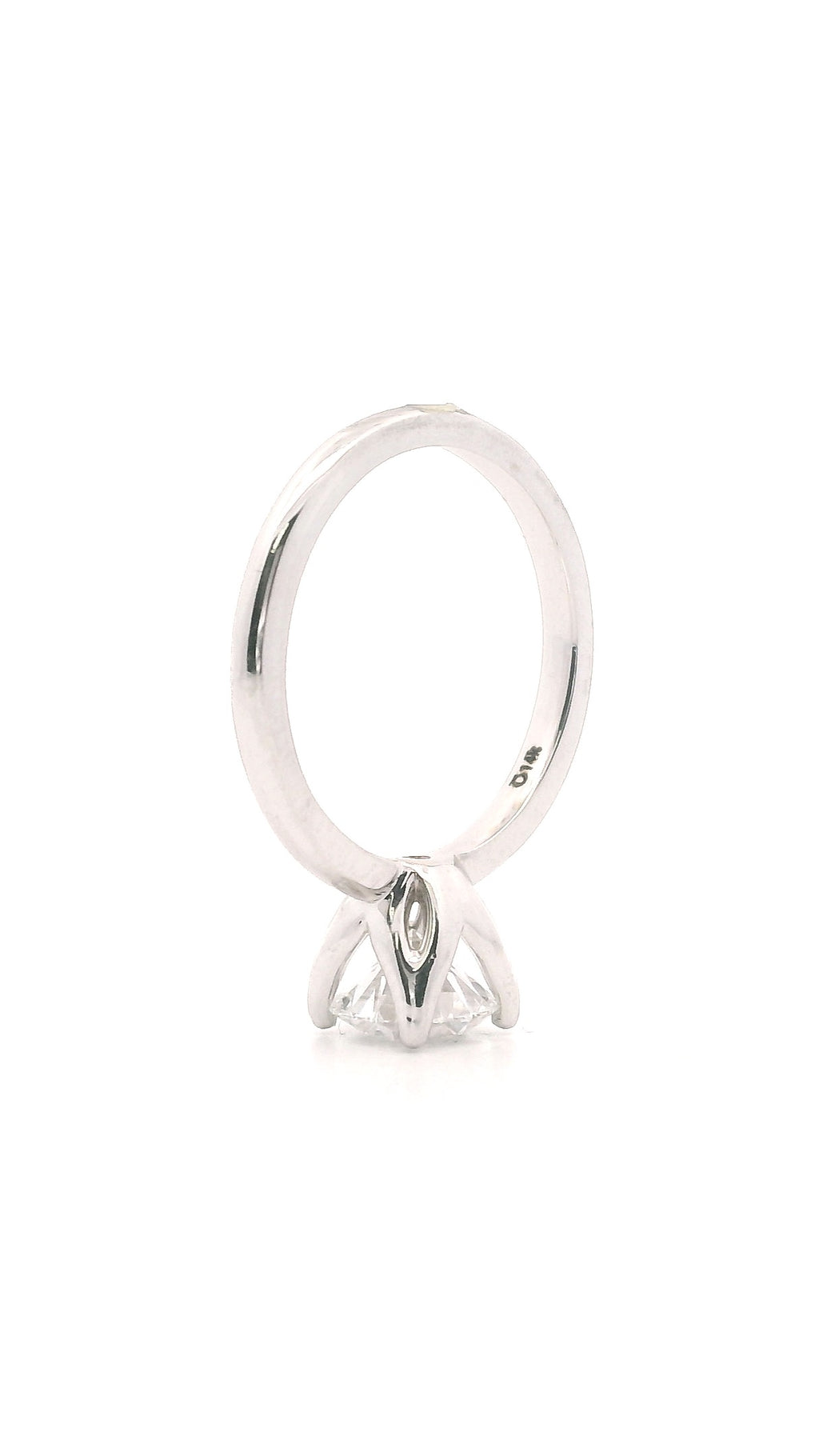 Anillo Brillante 1.28 cts Oro Blanco 14k